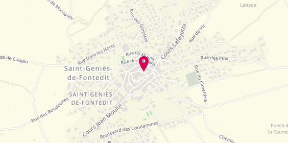 Plan de Anoélec, 3 place du Roy, 34480 Saint-Geniès-de-Fontedit