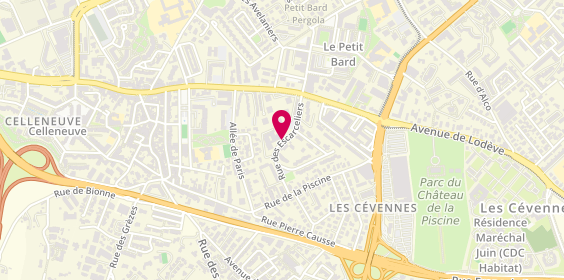 Plan de Red Elec 34, le Celleneuve 1er Etage Appt 22
196 Rue des Escarceliers, 34080 Montpellier