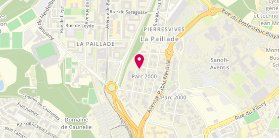 Plan de La Pieuvre du Sud, 78 Rue Joe Dassin parc 2000, 34080 Montpellier