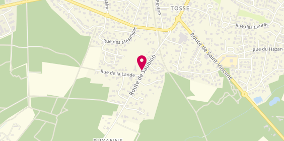 Plan de Roland Lanusse SARL, 25 Route de Saubion, 40230 Tosse
