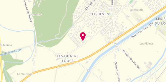 Plan de COUDRET Fabrice, 920 Chemin du Devens, 04180 Villeneuve