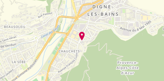 Plan de Pelestor Electricite, Quartier des Chauchets
4 Rue Aubin, 04000 Digne-les-Bains