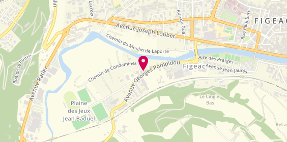 Plan de Aqua Volt, 18 avenue Président Georges Pompidou, 46100 Figeac
