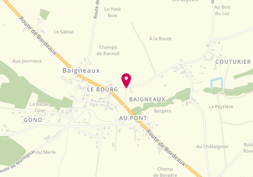 Plan de M.I.E, 41 Route de Frontenac, 33760 Baigneaux