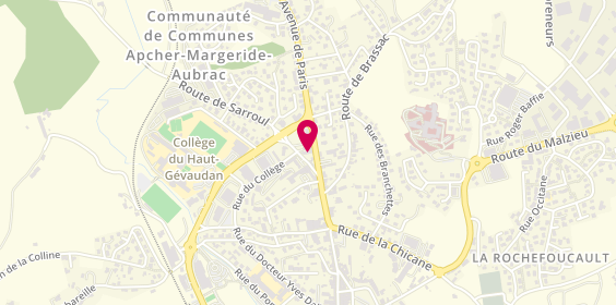 Plan de Bentivenga Rigal, 41 avenue de la République, 48200 Saint-Chély-d'Apcher