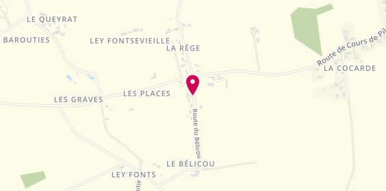 Plan de BUSSARD Steven, 88 Route Belicou, 24520 Cours-de-Pile