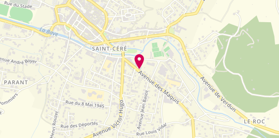 Plan de Atelec Services, 141 avenue des Maquis, 46400 Saint-Céré