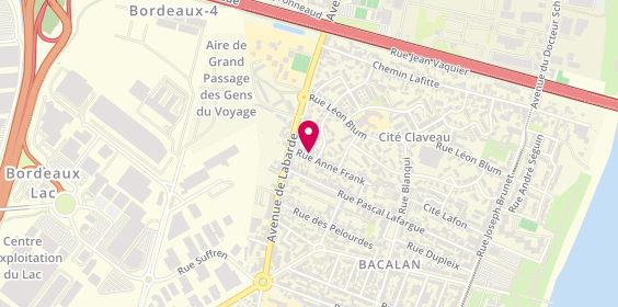 Plan de Aquilux, 14 Rue Anne Frank, 33300 Bordeaux