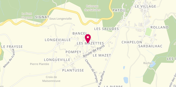 Plan de AIRS+ (Antennes Internet Reseaux Solu, Les Mazettes, 07300 Saint-Barthélemy-le-Plain