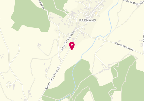Plan de P.E.S Electricite General, 390 Route du Vivarais, 26750 Parnans