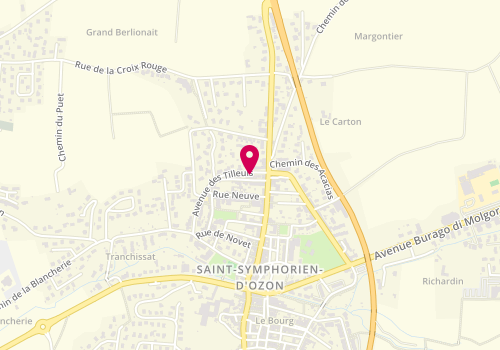 Plan de Acvc, 16 Avenue des Tilleuls, 69360 Saint-Symphorien-d'Ozon