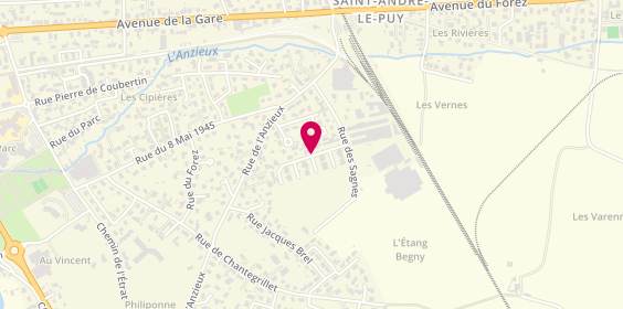 Plan de COSSANGE Thierry, 53 Cité Les Acacias, 42210 Montrond-les-Bains