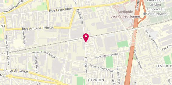 Plan de QRS Elec, 29 Rue Cyprian, 69100 Villeurbanne
