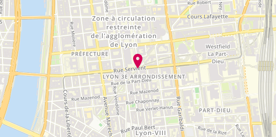 Plan de Gerard Antoine Electricité, Rue Servient, 69003 Lyon