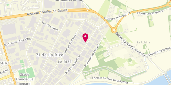Plan de Uniselec, 33 Rue Louis Saillant, 69120 Vaulx-en-Velin