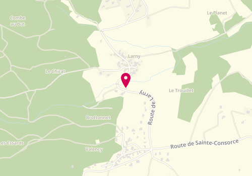 Plan de First Entreprise, Route de Larny, 69290 Pollionnay