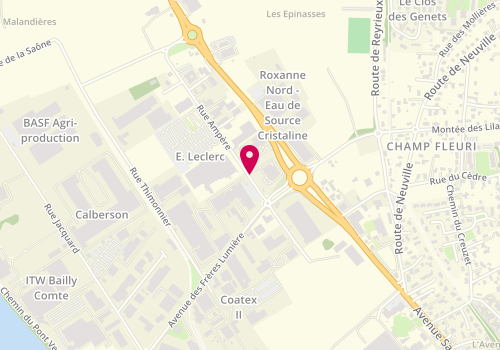 Plan de Electriox Electricité Générale, 70 Rue Ampère, 69730 Genay