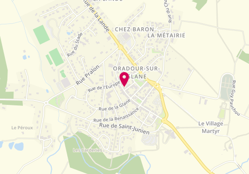 Plan de SARL Philippe Cussaguet, 20 avenue du 10 Juin, 87520 Oradour-sur-Glane