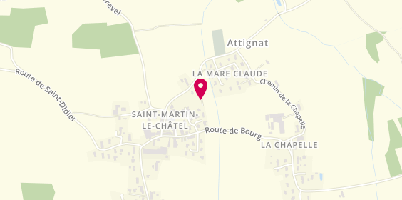 Plan de Cteg, 100 Allée Pelossiers, 01310 Saint-Martin-le-Châtel