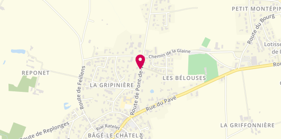 Plan de Alex Rieu Electricité, 261 Route Pont de Vaux, 01380 Bâgé-le-Châtel