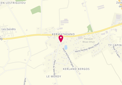 Plan de EIRL Pochat Jonathan, 1 hameau de Kervatheano, 29120 Plomeur