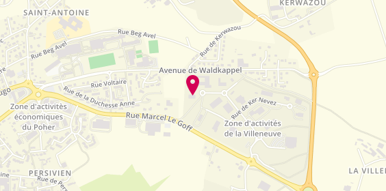 Plan de Entreprise Kerveadou - Électricité, Zone Aménagement de la Villeneuve, 29270 Carhaix-Plouguer