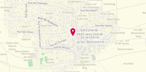 Plan de BRIMACOMBE Lucien, 154 Rue des Alliés, 67870 Griesheim-près-Molsheim