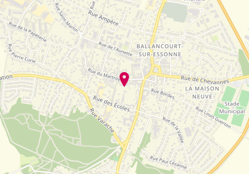 Plan de AMS, 15 Rue du Martroy, 91610 Ballancourt-sur-Essonne