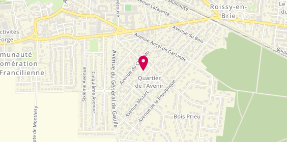 Plan de F2Lc, 44 avenue du Commerce, 77680 Roissy-en-Brie