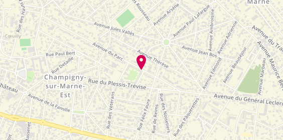 Plan de Ms Elec, 100 avenue du parc, 94500 Champigny-sur-Marne