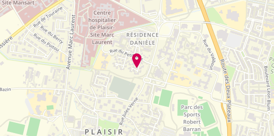 Plan de Artisan electricien Stéphane fort, 14 Rue Jean Antoine Houdon, 78370 Plaisir