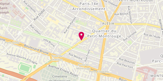 Plan de Artisan Electricien Folliot, 13 Avenue Jean Moulin, 75014 Paris