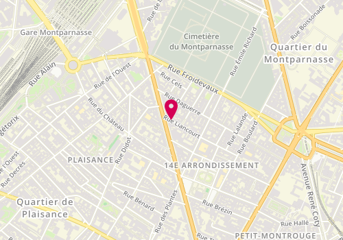 Plan de Michel Toullier Electricien, 50 Rue Liancourt, 75014 Paris