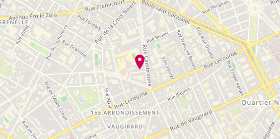 Plan de Straet et Fils, 8 Rue Robert Fleury, 75015 Paris