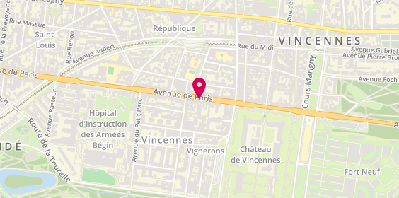 Plan de La Parisienne de Services, 17 Avenue de Paris, 94300 Vincennes