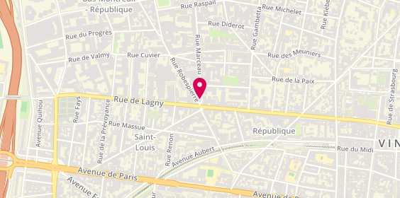 Plan de Direct Assistance, 114 Rue Marceau, 93100 Montreuil