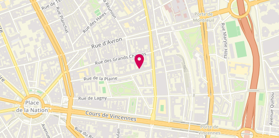 Plan de Dakomat Batiment et Services, 73-75 Rue de la Plaine, 75020 Paris