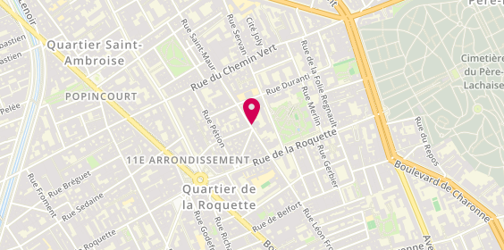 Plan de MONTEIRO Emile, 12 Rue Saint Maur, 75011 Paris