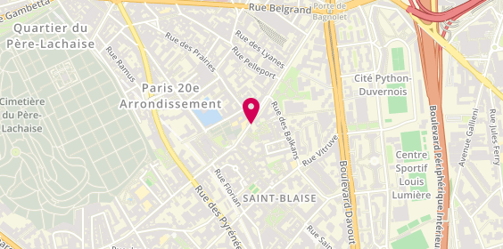Plan de Multielec Bâtiment, 130 Rue de Bagnolet, 75020 Paris