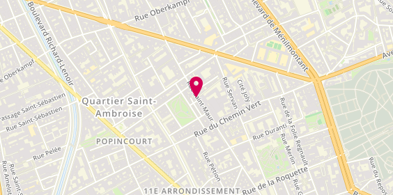 Plan de Square Electricité, 53 Rue Saint-Maur, 75011 Paris