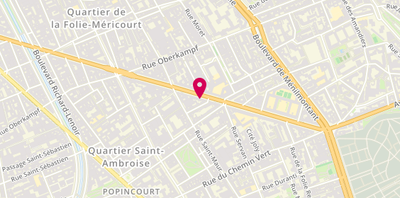Plan de 2C2F, 84 Avenue de la Republique, 75011 Paris