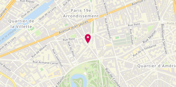 Plan de Compagnons Alsaciens du Batiment, 108 Rue de Crimée, 75019 Paris