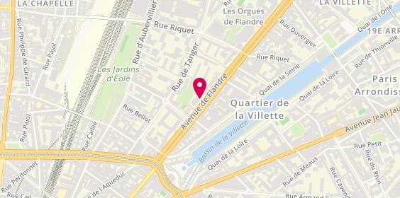 Plan de Btprenov, 39 avenue de Flandre, 75019 Paris