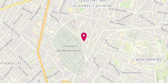 Plan de ABRIAL Jean Hugues, 22 Rue Tourlaque, 75018 Paris