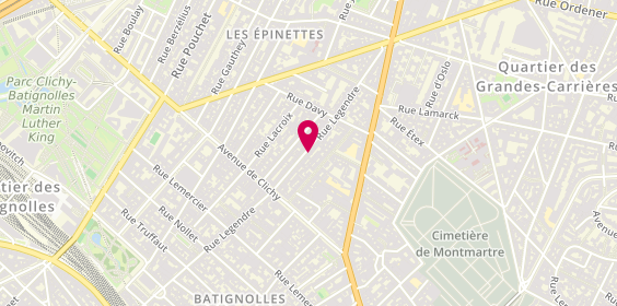 Plan de BONGAGE Olivier, Chez Scs Abc +
150 Rue Legendre, 75017 Paris