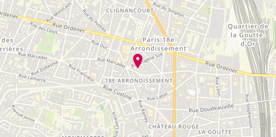 Plan de Artisans Bernard et Silvestre, 86 Rue Marcadet, 75018 Paris