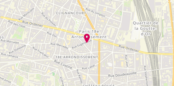 Plan de Agec, 26 Rue Eugène Sue, 75018 Paris