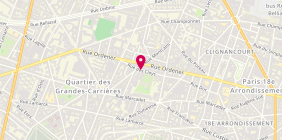 Plan de Mrs Filleau J et Chery N, 43Bis Rue des Cloys, 75018 Paris