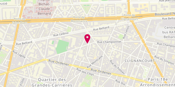 Plan de Etablissement Claude Belissa, 120 Rue Championnet, 75018 Paris