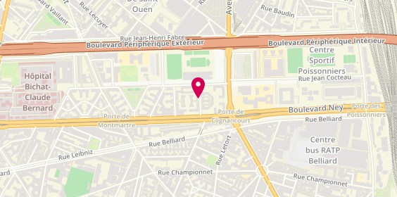 Plan de K-Bouchekout, 9 Rue Fernand Labori, 75018 Paris